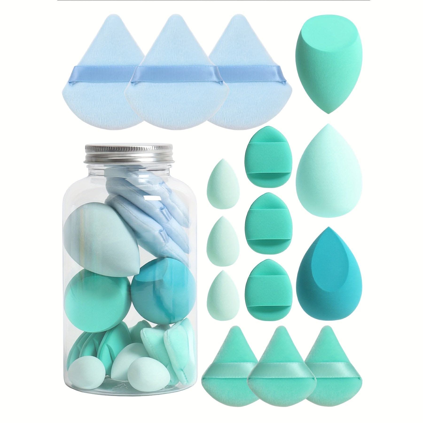 15-Piece Makeup Tool Set in Jar