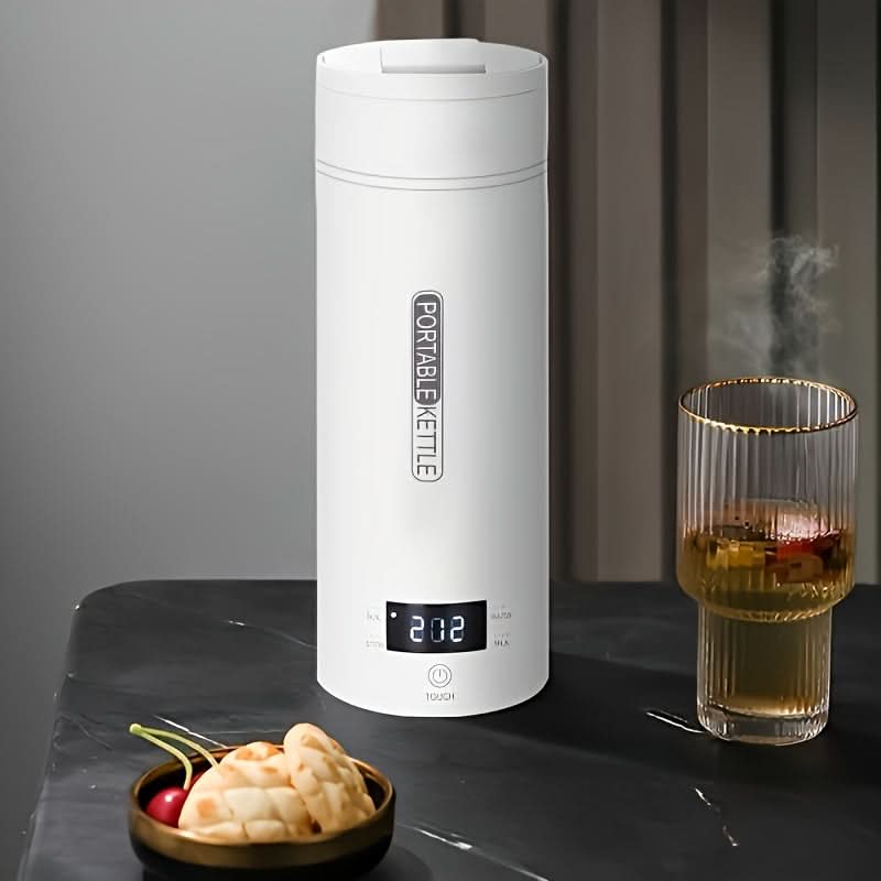 Portable Electric Travel Kettle – 500ML, 4 Presets, Stainless Steel