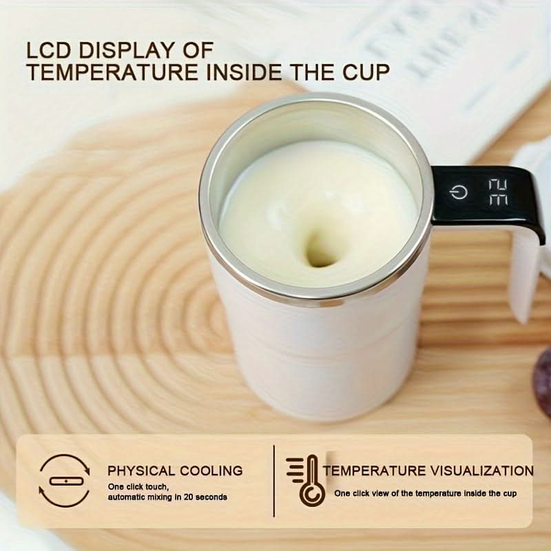 Automatic Stirring Coffee Mug, USB Rechargeable 304 Stainless Steel Cup