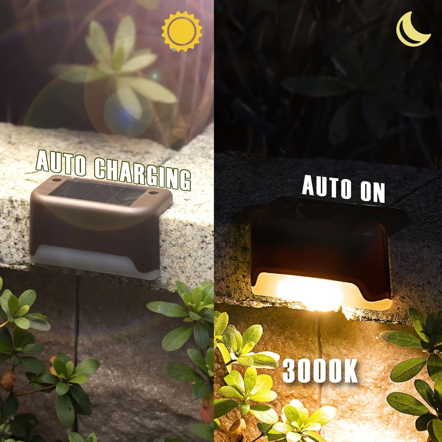 4 Pcs Solar Powered Outdoor Garden Lights - Waterproof LED