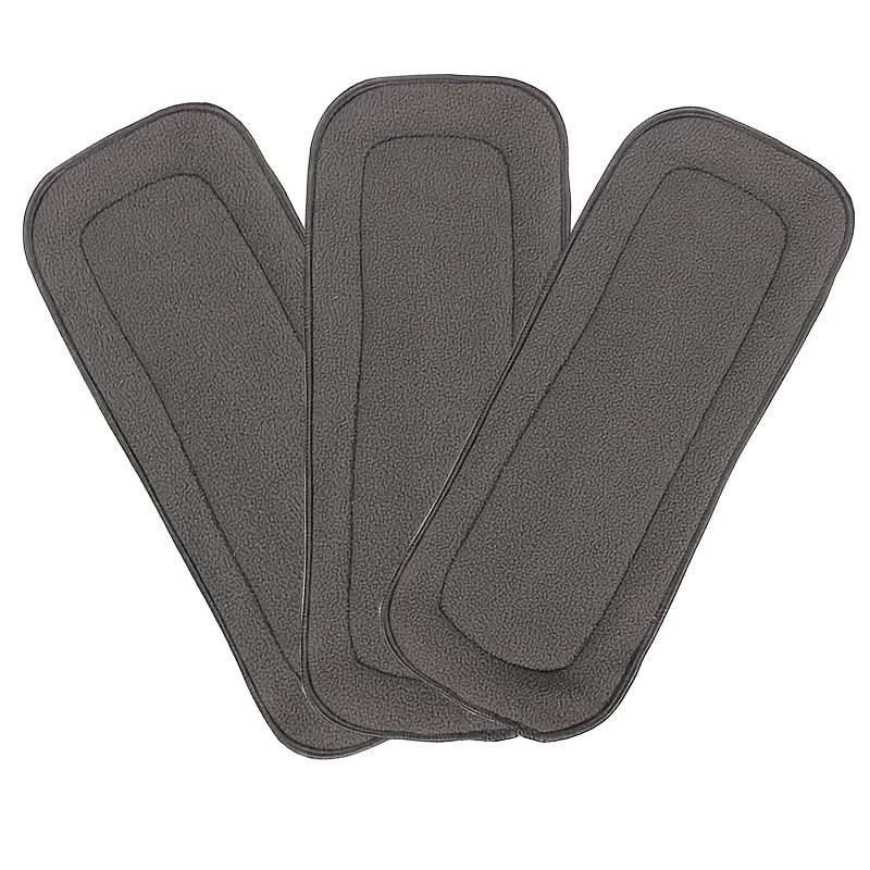 3pcs Bamboo Charcoal Cloth Diaper Inserts, 5-Layer Absorbent