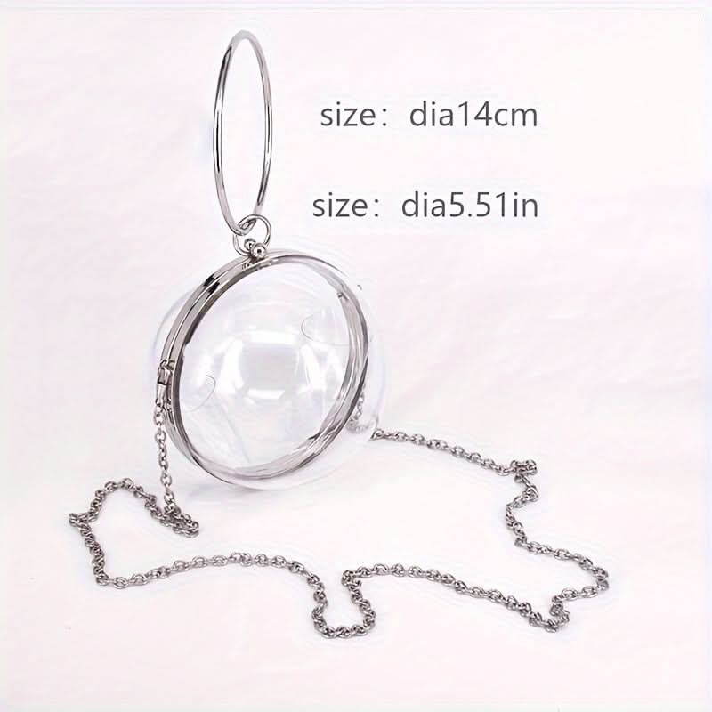 Transparent Acrylic Ball Clutch Crossbody Bag