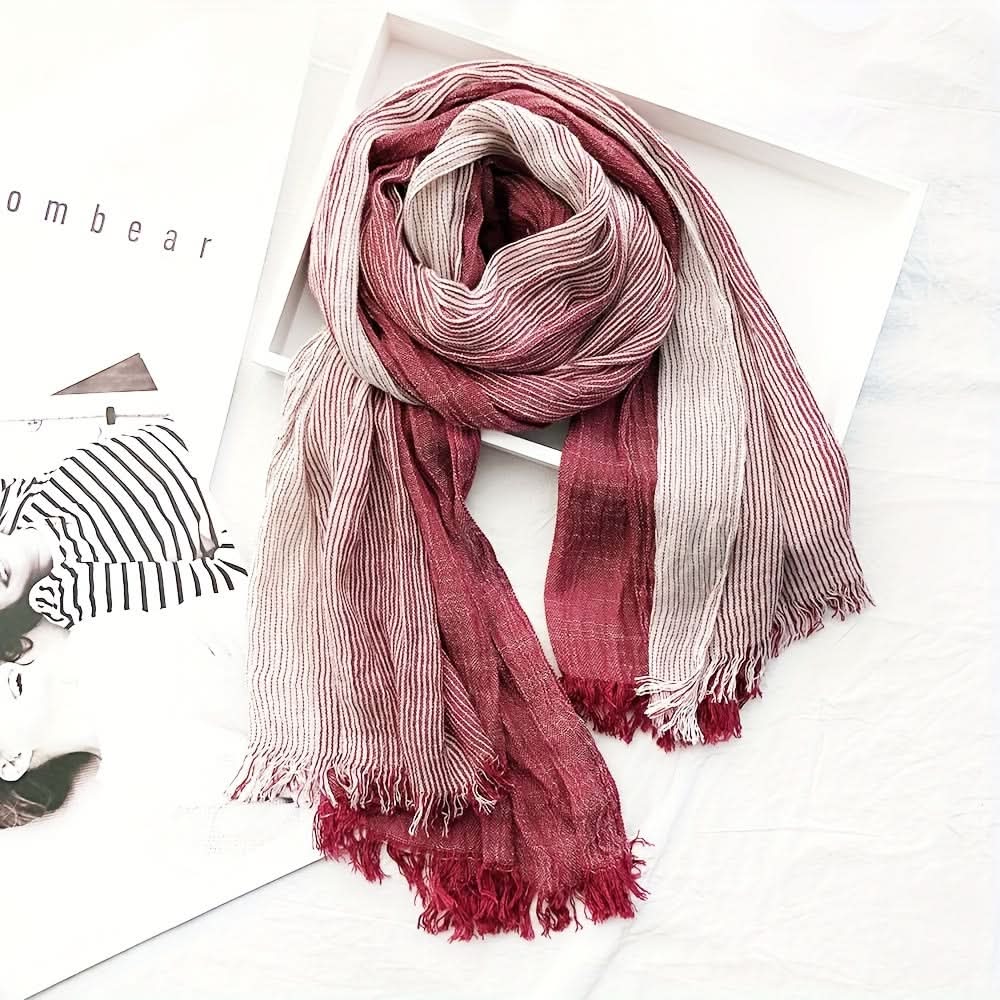 Men's Cozy Rayon-Linen Scarf for Fall & Winter - Stylish, Warm, and Durable