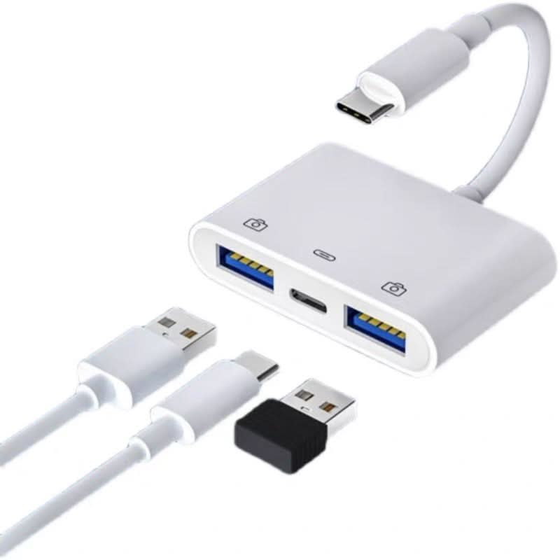 Type-C to Dual USB-A Adapter with PD