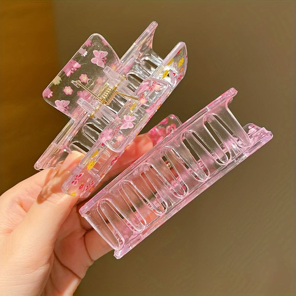 3-Pack Heart-Shaped Resin Hair Clips