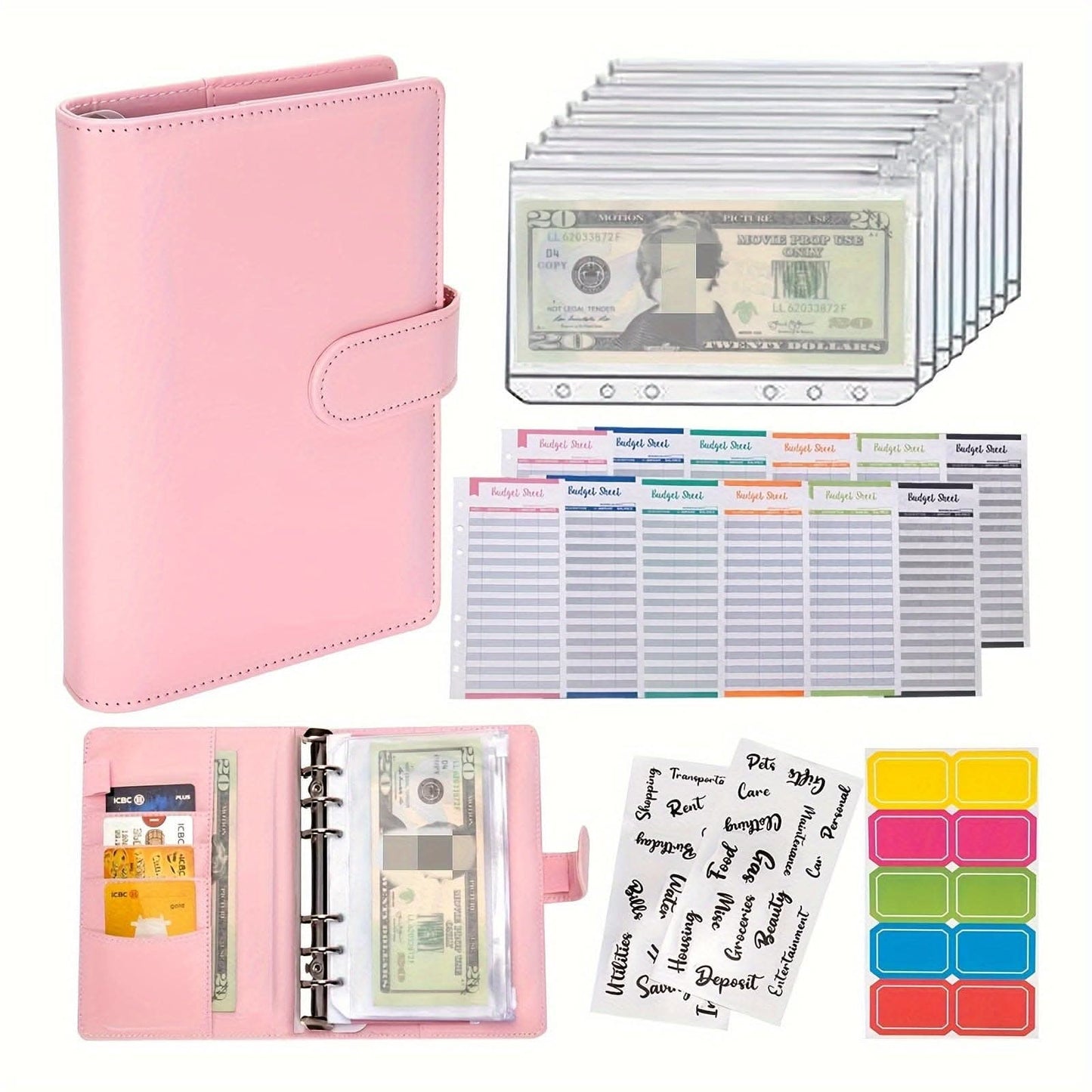 A6 Budget Binder with Cash Envelopes