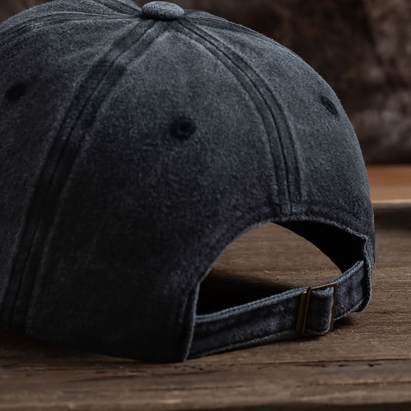 Men’s Vintage Black Cat Baseball Cap – Adjustable Dad Hat with Curved Brim