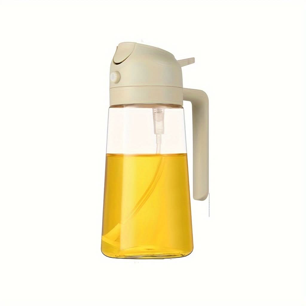 2-in-1 Glass Oil Dispenser & Sprayer, 16oz