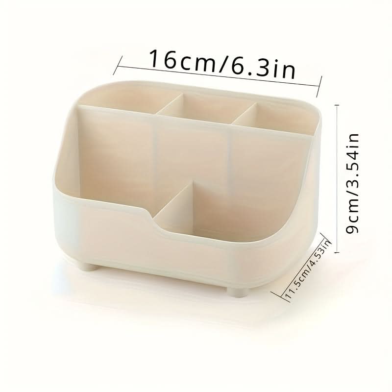 5-Compartment Plastic Desk Organizer for Supplies