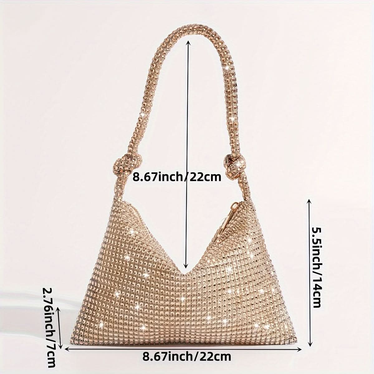 Sparkling Rhinestone Wedding & Prom Clutch Bag
