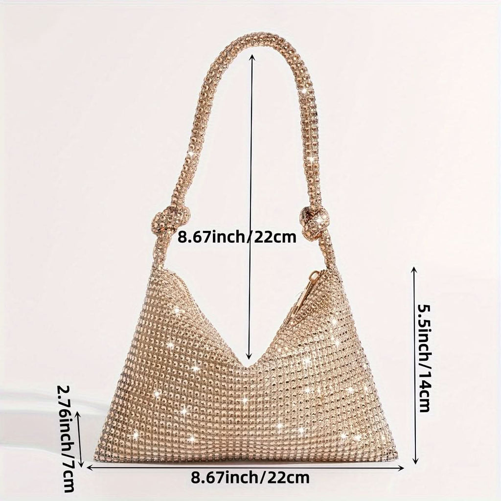 Sparkling Rhinestone Wedding & Prom Clutch Bag