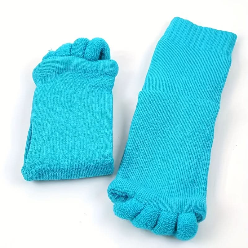 Comfy Toeless Yoga Socks - Non-Slip Five-Toe Split Socks for Perfect Foot Alignment