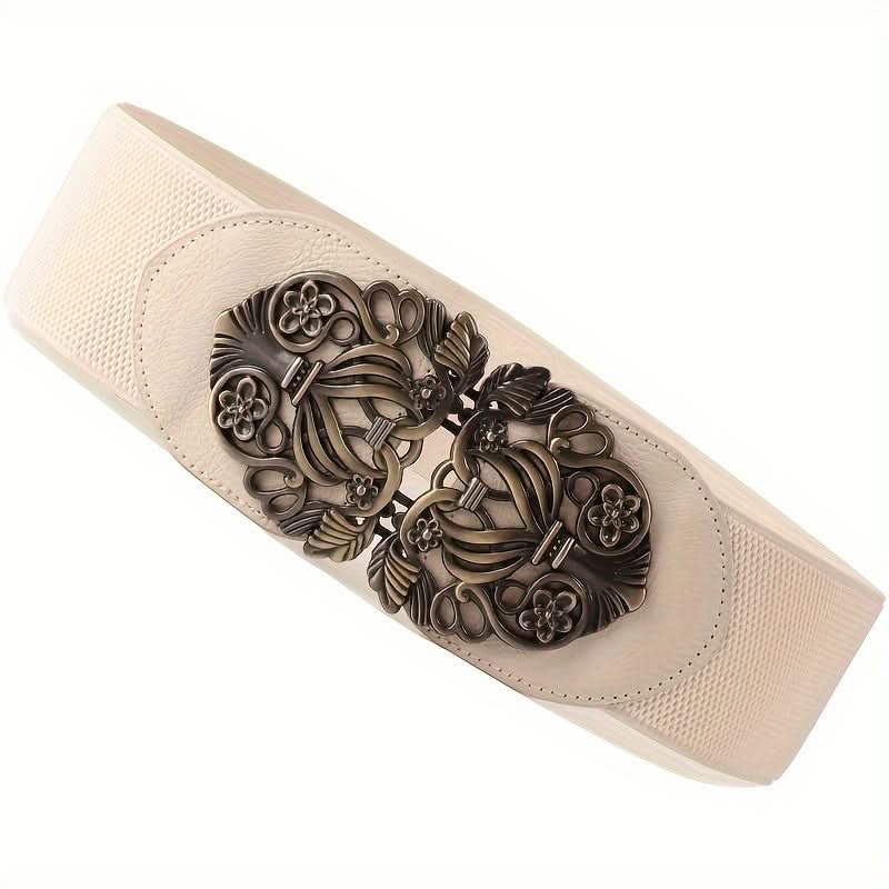 Vintage Wide Elastic Waist Belt for Women