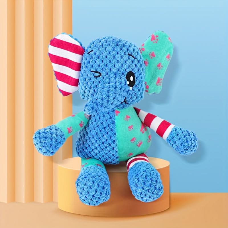 Squeaky Dog Toys Assortment with Crinkle Paper – Plush Animal Stuffed Toy
