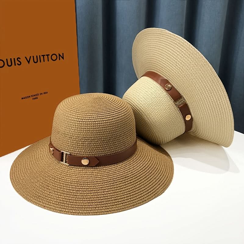 Women's Wide Brim Straw Sun Hat – Khaki Summer Beach Hat
