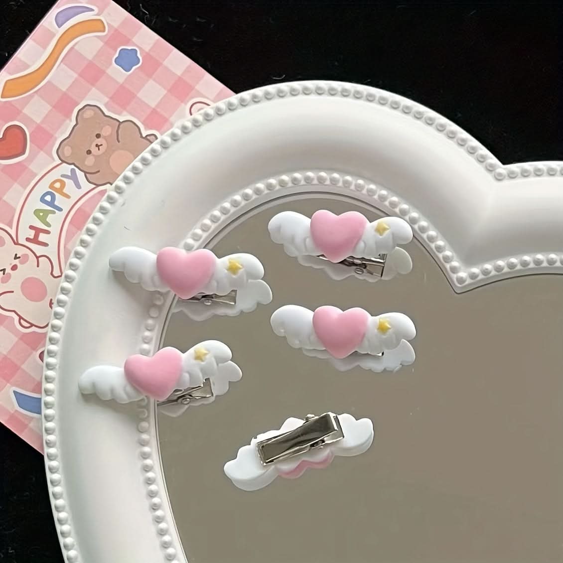 5-Pack Cute Mini Wing Pet Hair Clips