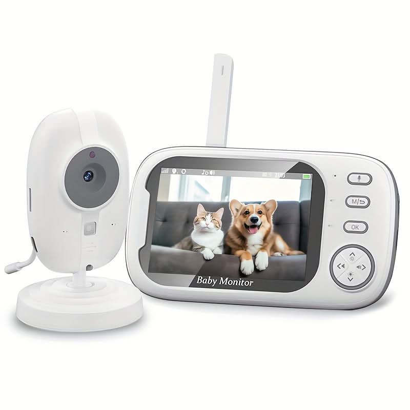 Wireless Video Monitor with Camera, Audio, Night Vision & Temperature Monitoring