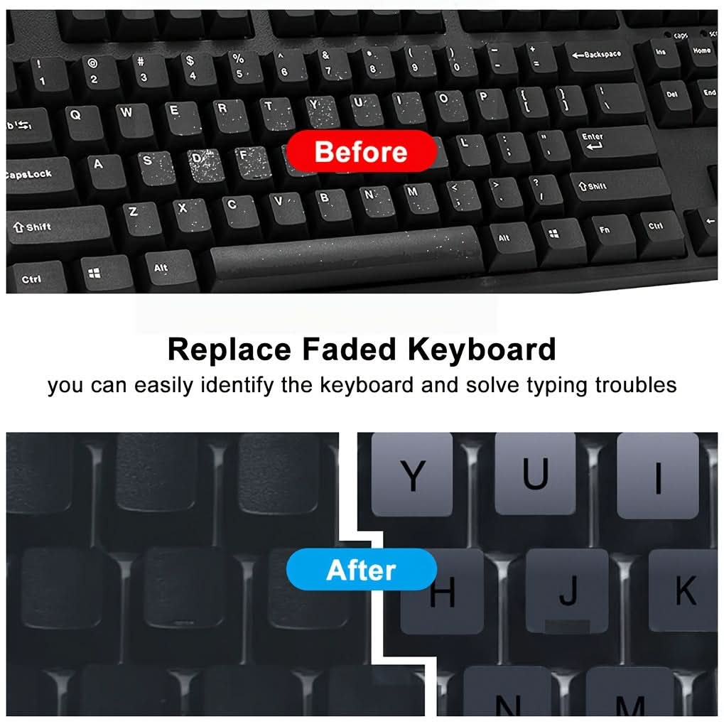 Pack of 2 Vibrant Universal Keyboard Stickers
