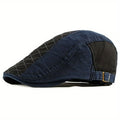 Men’s Vintage Newsboy Flat Cap – Adjustable, Lightweight Polyester