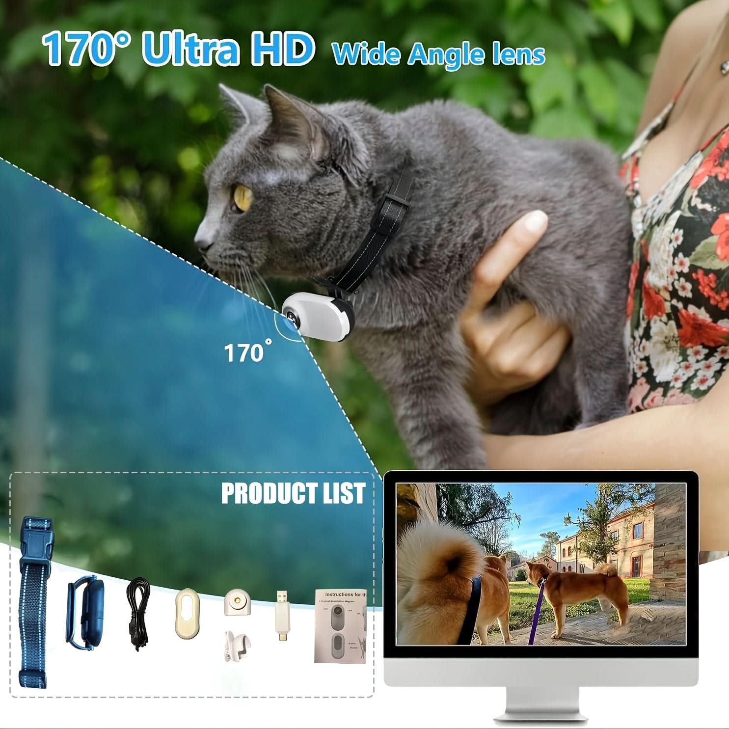 360° Rotating Magnetic HD Pet Camera