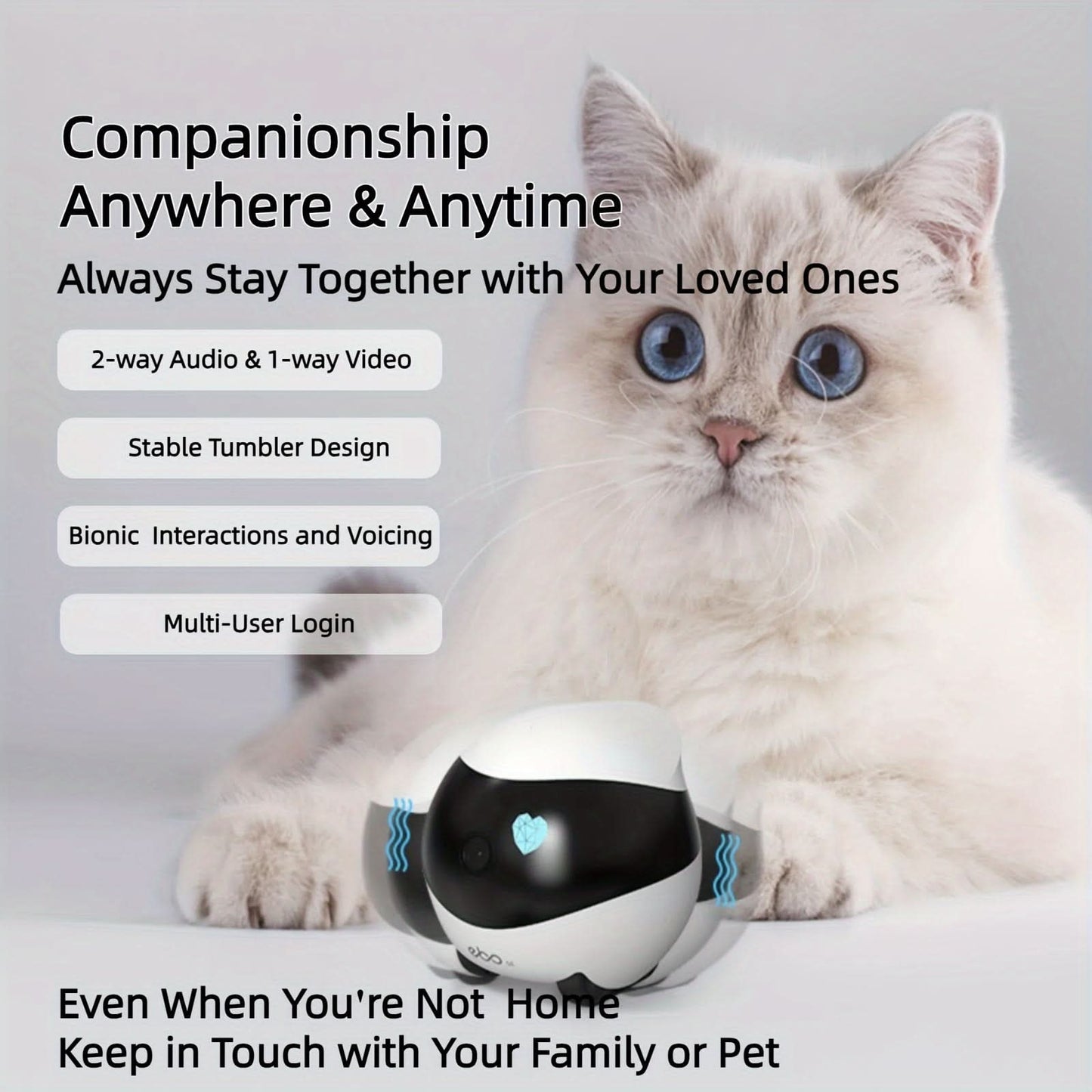 Enabot EBO Movable Smart Robot Camera, 1080P HD
