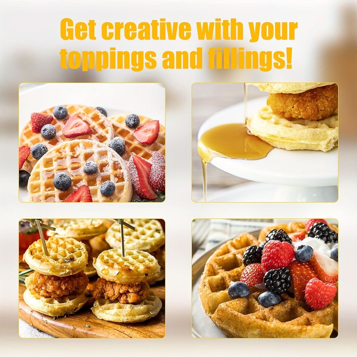 Mini Waffle Maker – Small Waffle Bites Machine