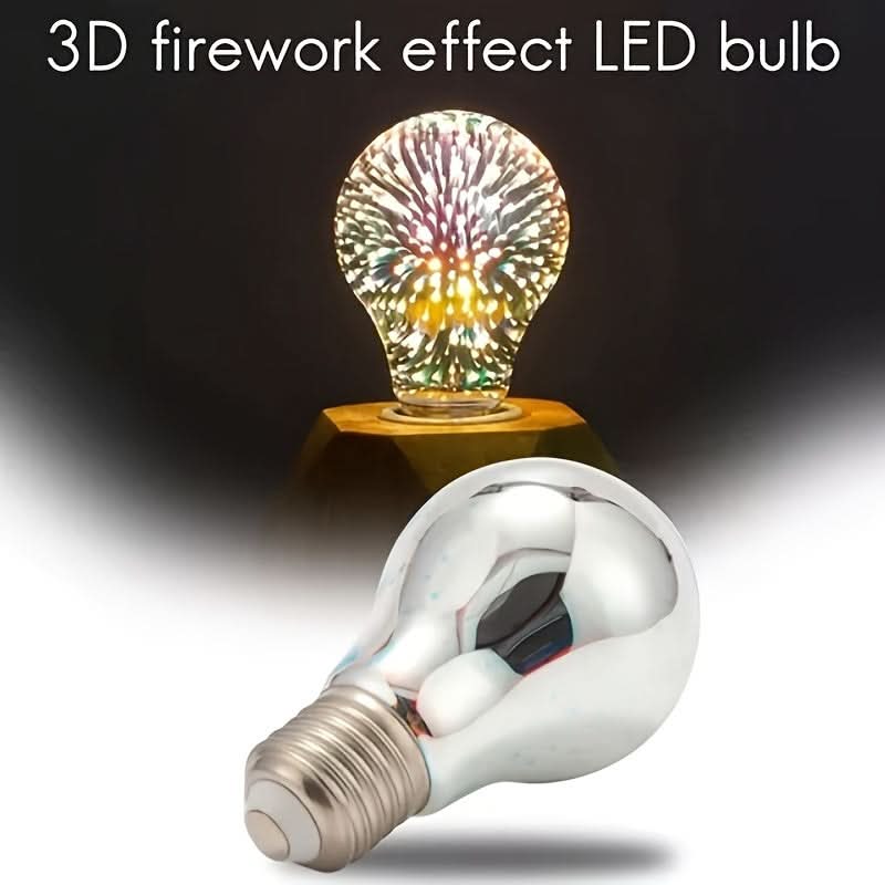 RGB Colorful Glass Fireworks Light Bulb