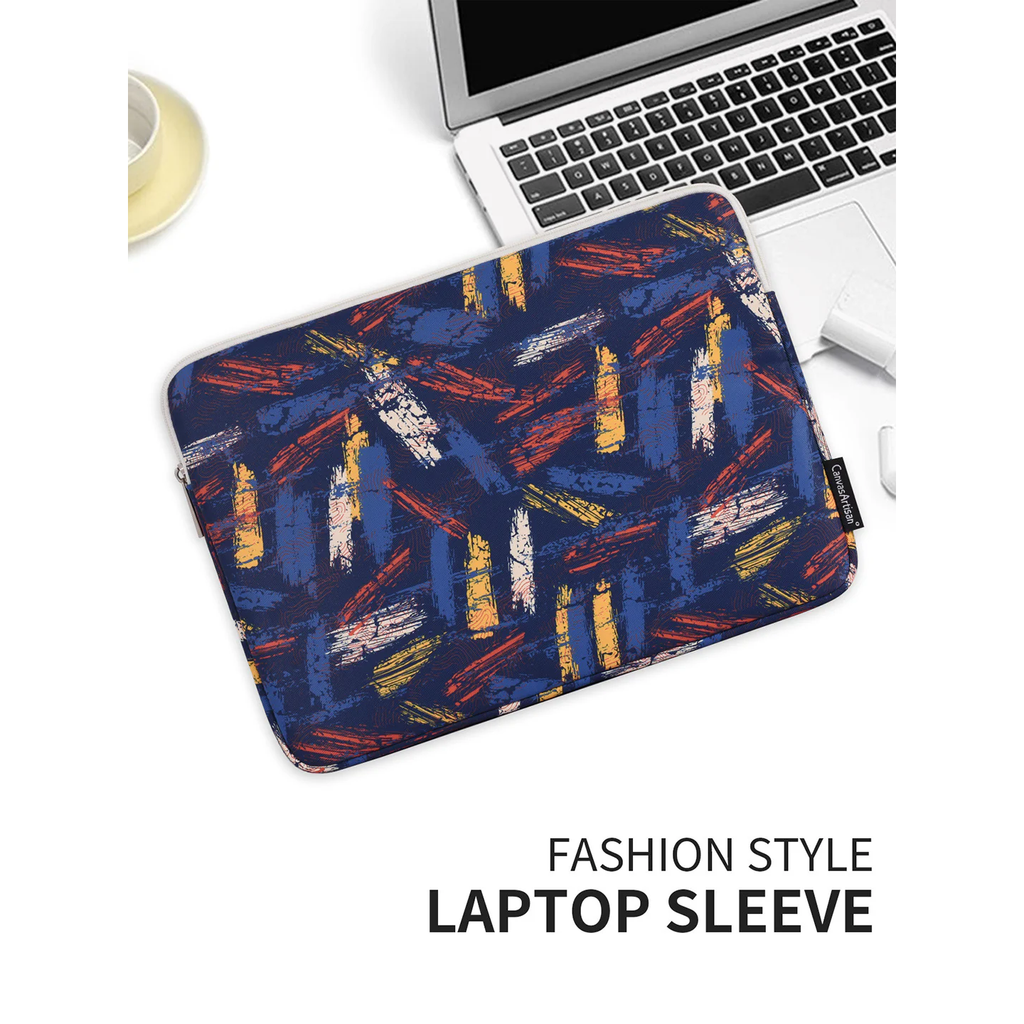 Waterproof Laptop Sleeve with Brush Strokes Print – Shockproof Protective Case for 11-15 inch Laptops