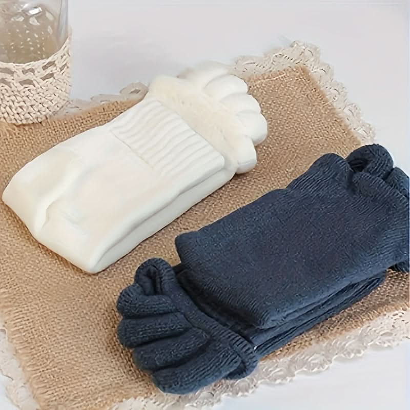 Comfy Toeless Yoga Socks - Non-Slip Five-Toe Split Socks for Perfect Foot Alignment