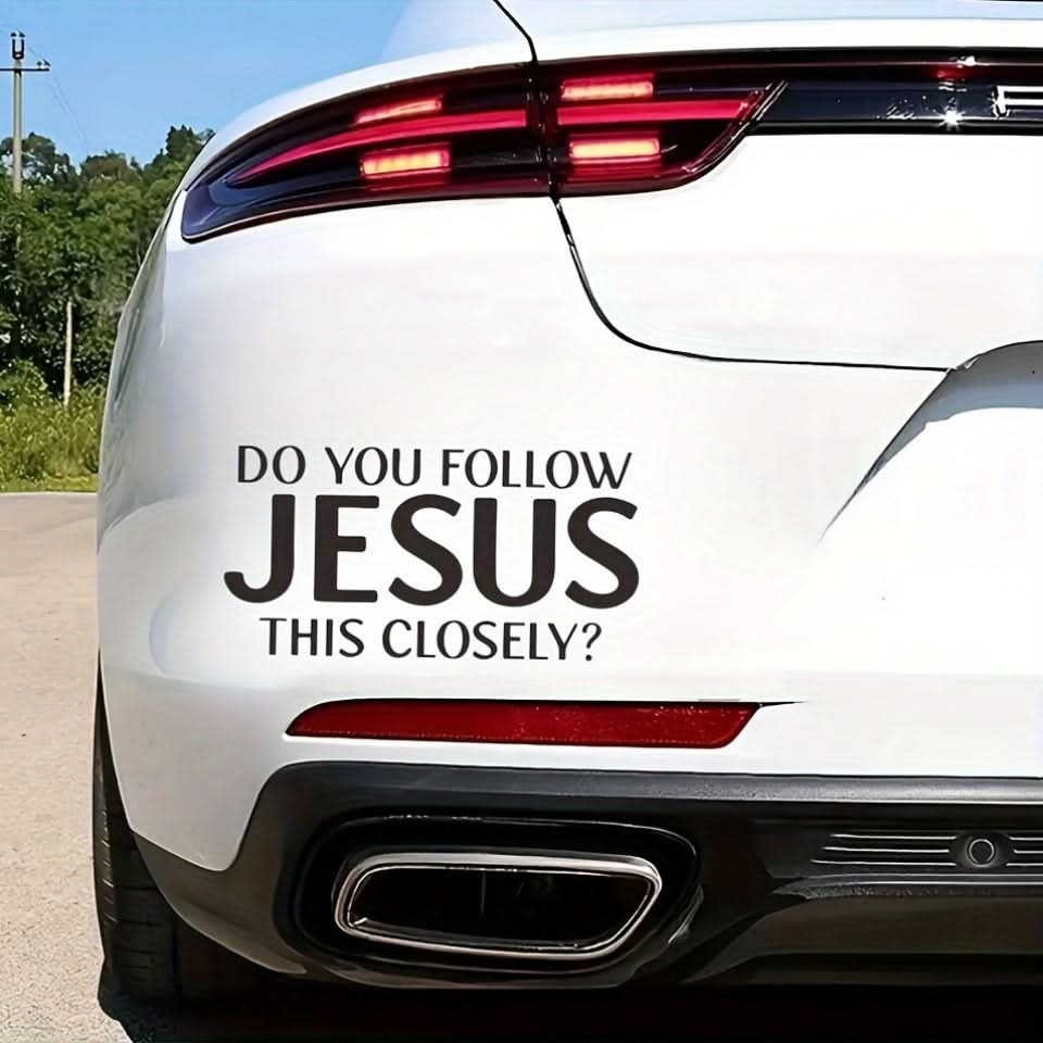 ‘Are You Following This Close?’ Car Waterproof Sticker for Cars, Trucks & Laptops