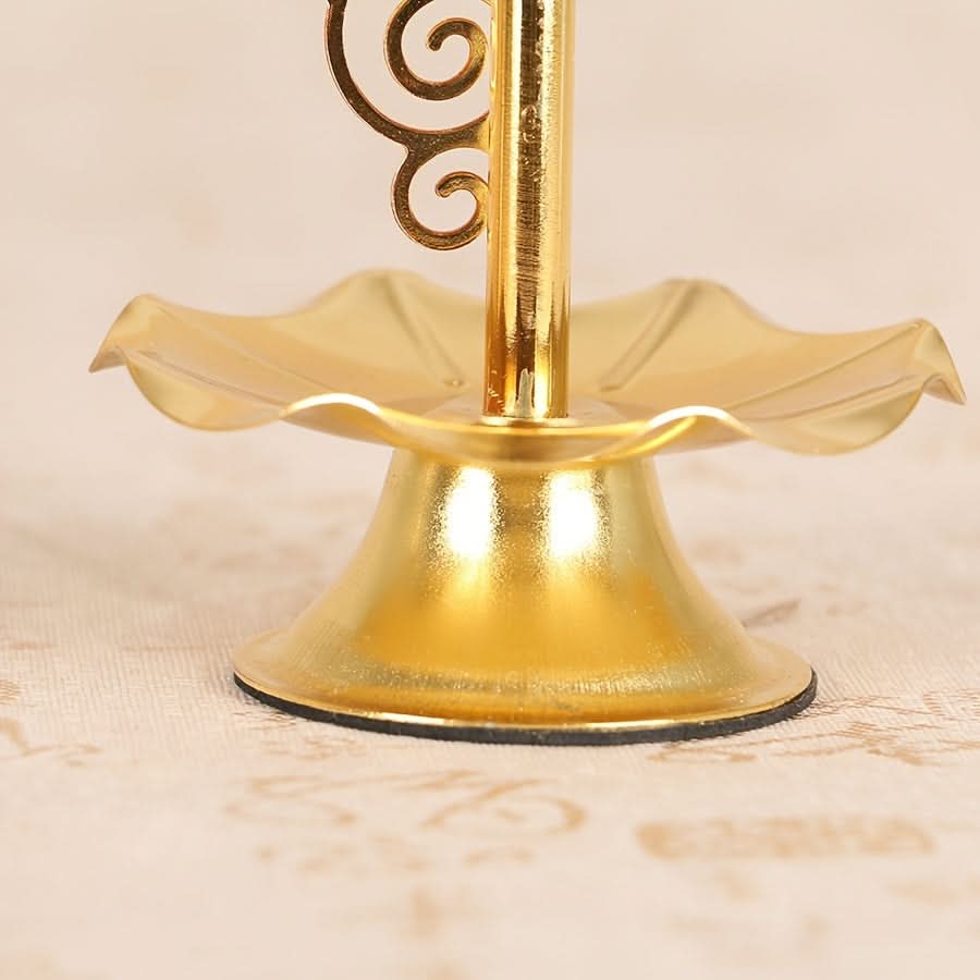 Exquisite Lotus Metal Candlestick Holder for Home & Prayer