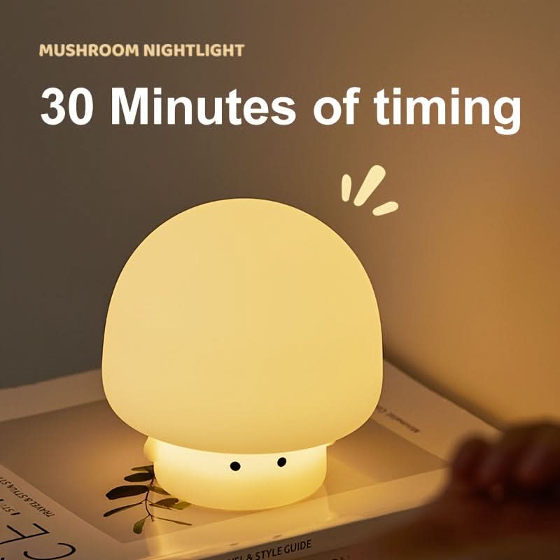 USB Rechargeable White Mushroom Night Light