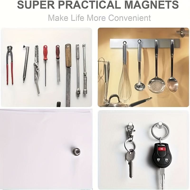 10-Pack I-Shaped Magnetic Pushpins for Documents