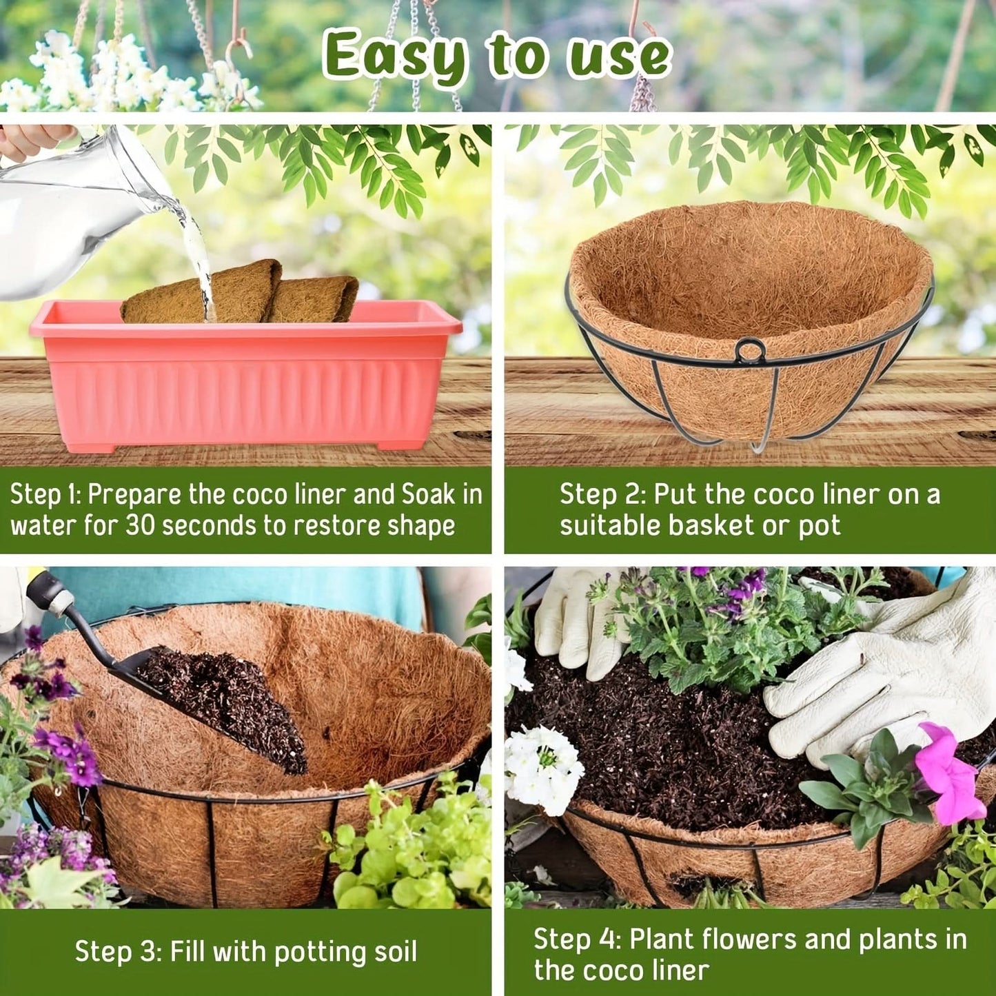 Upgrade Your Garden with Natural Coco Liners