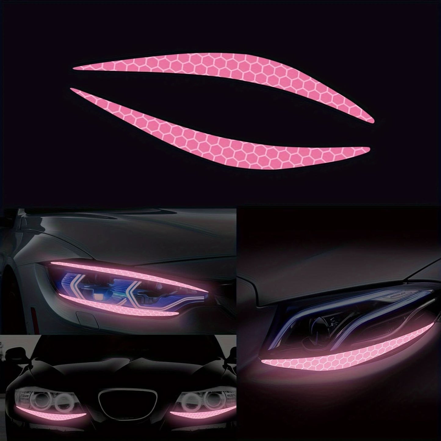 Reflective Eyeliner Car Headlight Decals – Stylish Light Decoration