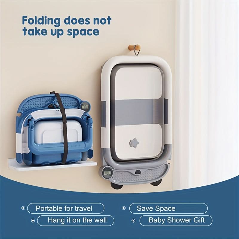 Premium Foldable Baby Bathtub Set with Temperature Gauge