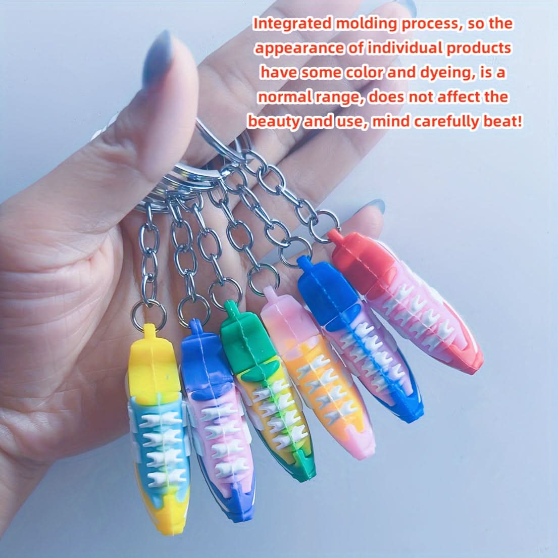 6-Pack Mini Sneaker Keychain Set – Sporty Charms