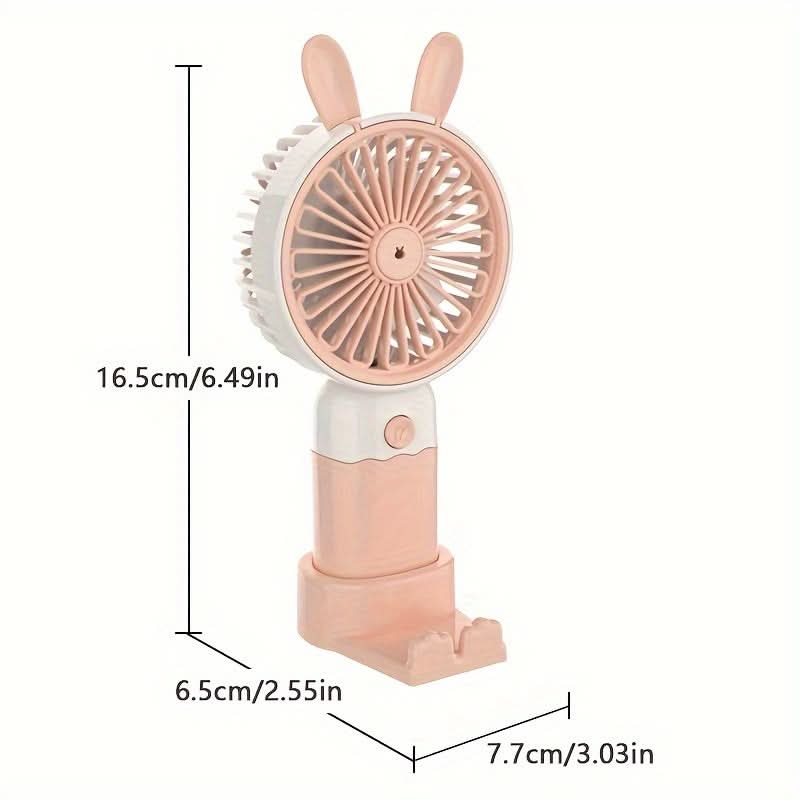 Cute Portable Handheld Mini Fan – Battery-Operated