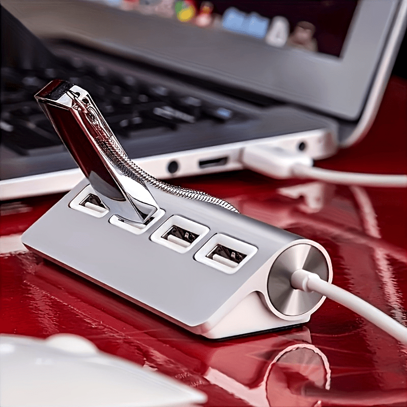 Aluminum USB 2.0 Hub with 4 Ports