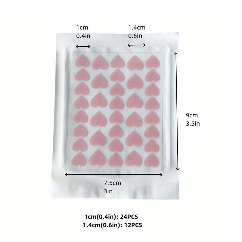Single Pack of 40 Colorful Star & Heart Acne Patches - Skin-Safe Hydrocolloid Pimple Stickers