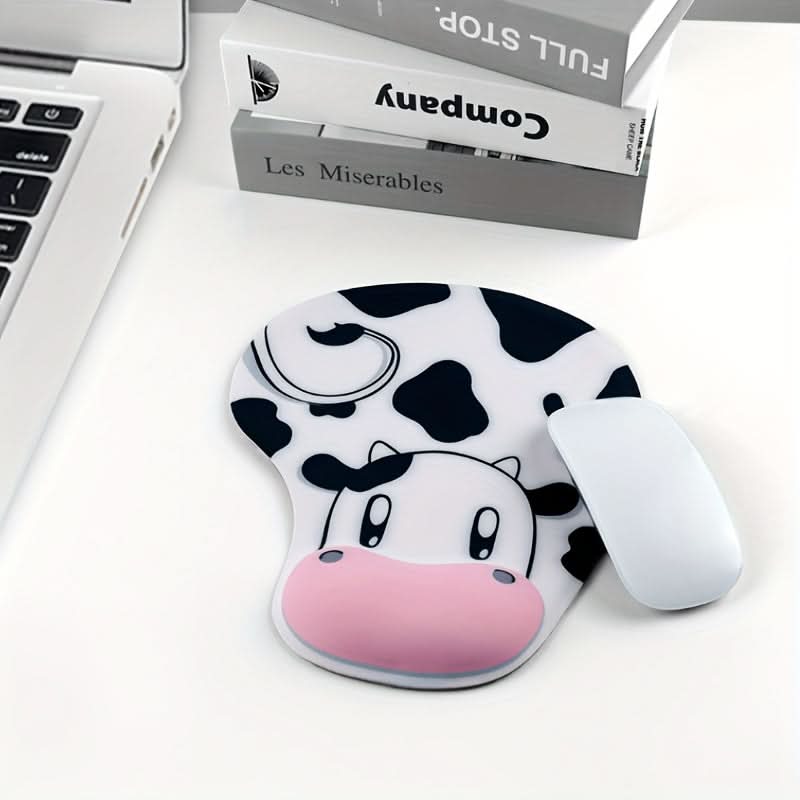 Ergonomic Cow Wrist Rest Mouse Pad – Soft Silicone