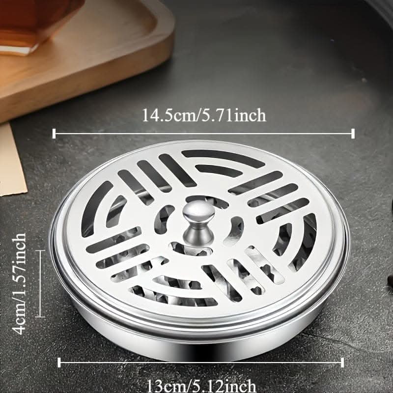Portable Stainless Steel Mosquito Coil Holder for Home & Outdoor Use