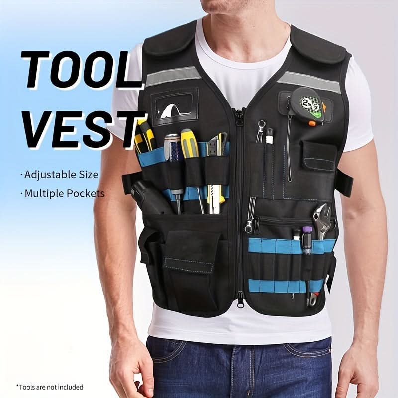Adjustable Tool Vest with Multi-Pockets