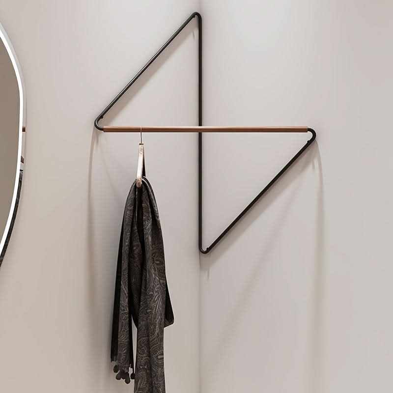 Nordic Style Corner Wall-Mounted Clothes Rack - Modern Minimalist Hat