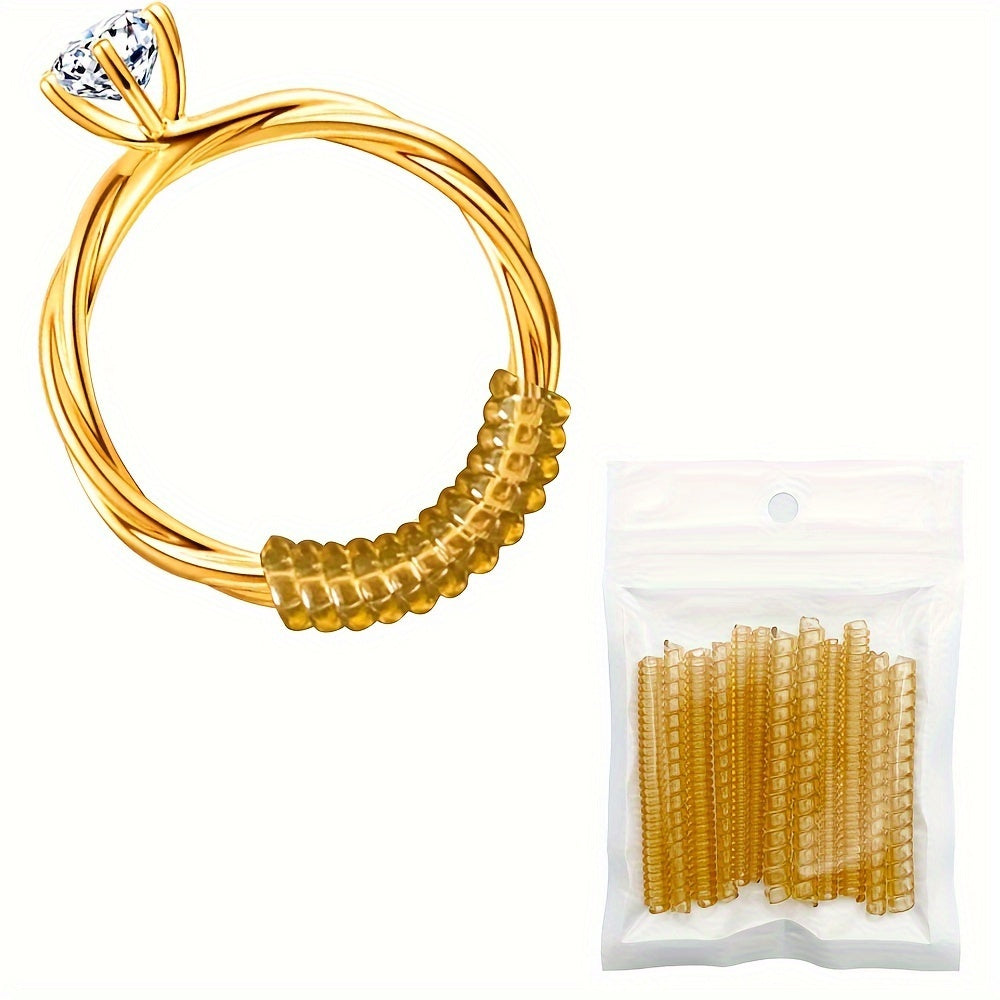 Silicone Ring Sizer Guards – Invisible Spiral Tighteners for Loose Rings