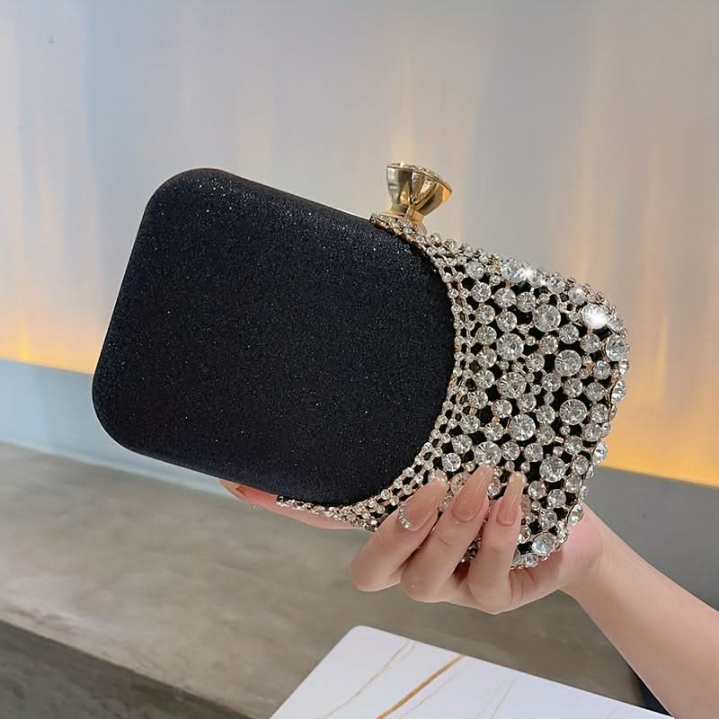 Glamorous Rhinestone Evening Clutch, Sparkling Party Bag