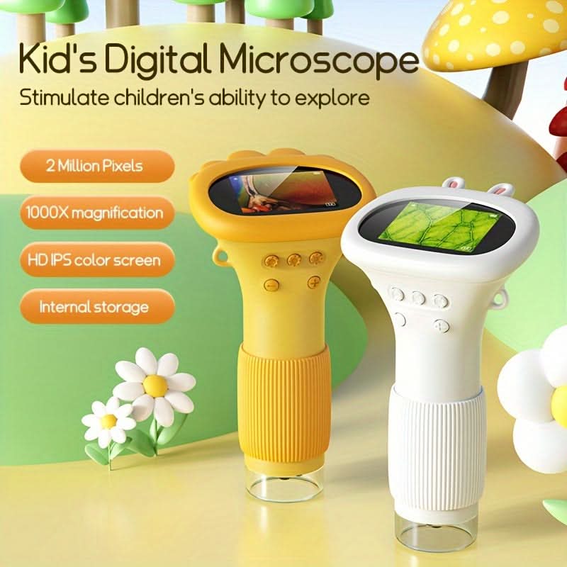 1000x Magnifier Mini Electron Microscope for Kids – LED Photo & Video Function