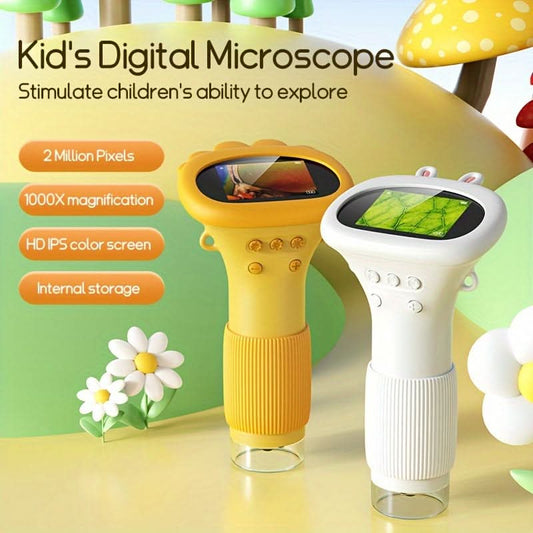 1000x Magnifier Mini Electron Microscope for Kids – LED Photo & Video Function