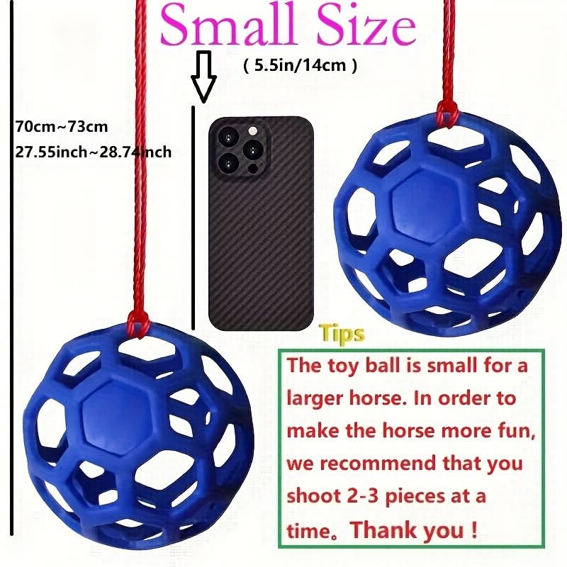 Plaid Silicone Horse Feeding Ball – Colorful Hay Dispenser