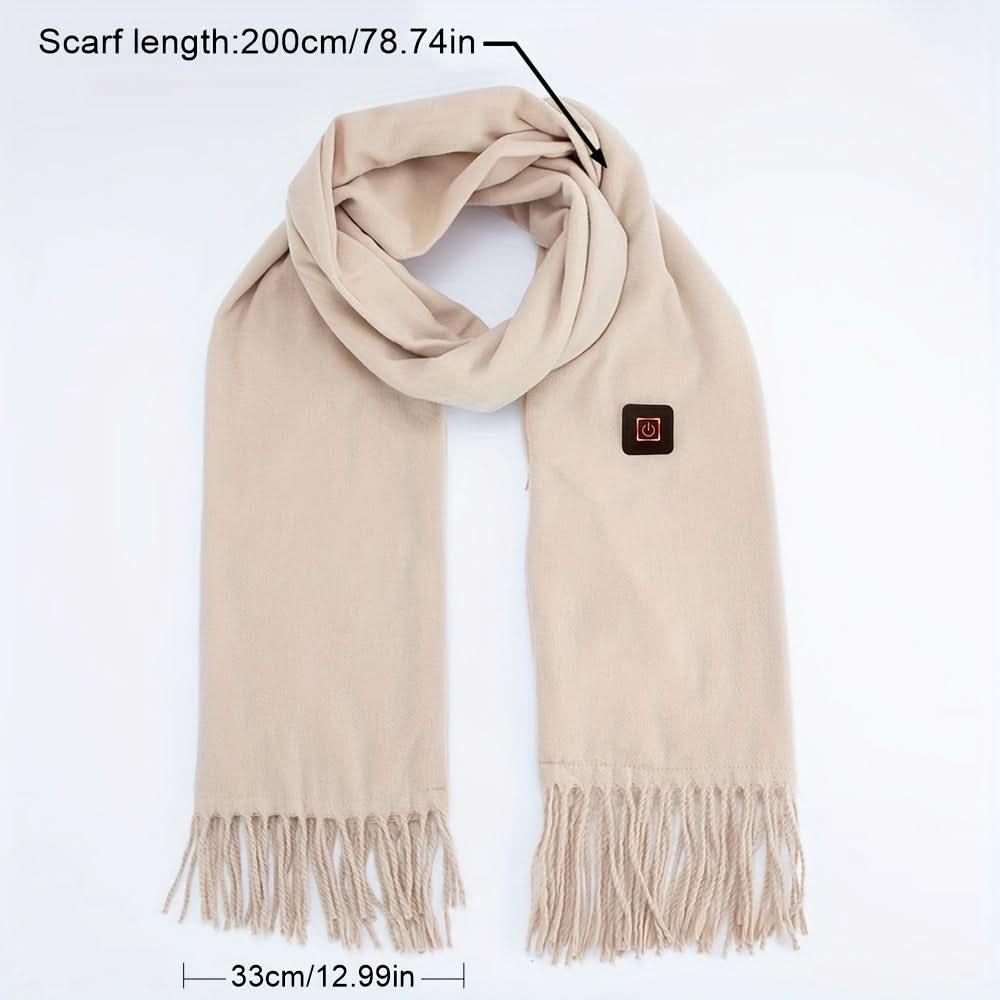 USB Heated Scarf for Women - 3 Adjustable Heat Levels